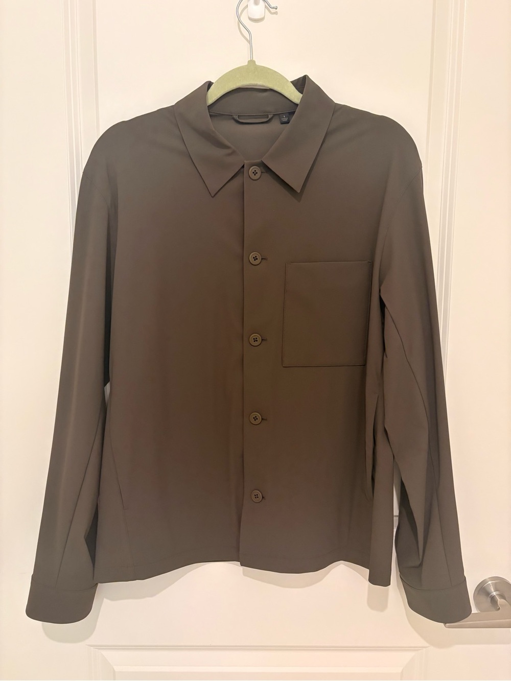 Uniqlo Men's Olive Brown Lightweight Shirt Jacket
